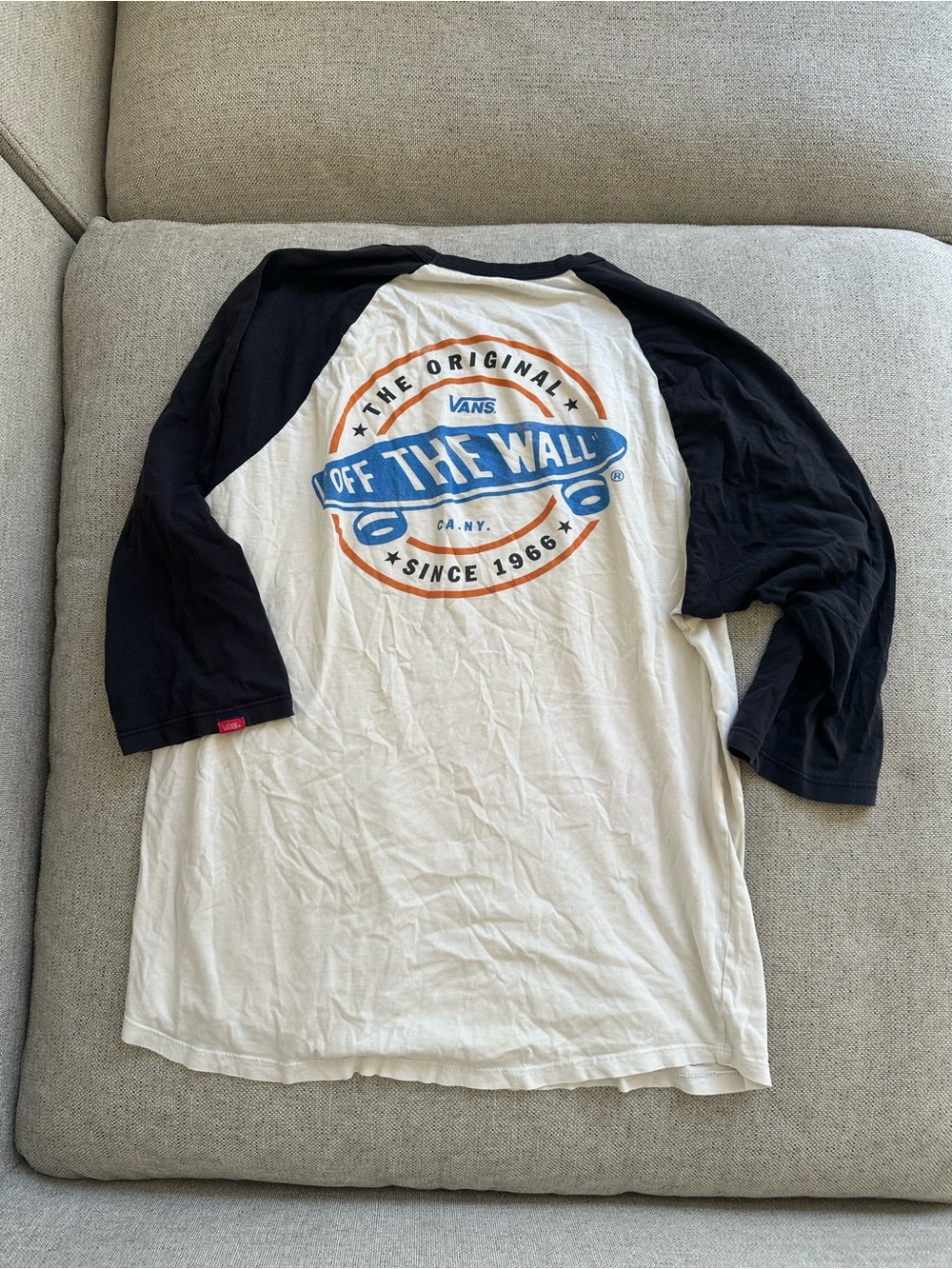 Vans Off The Wall Raglan Baseball Tee Men’s L